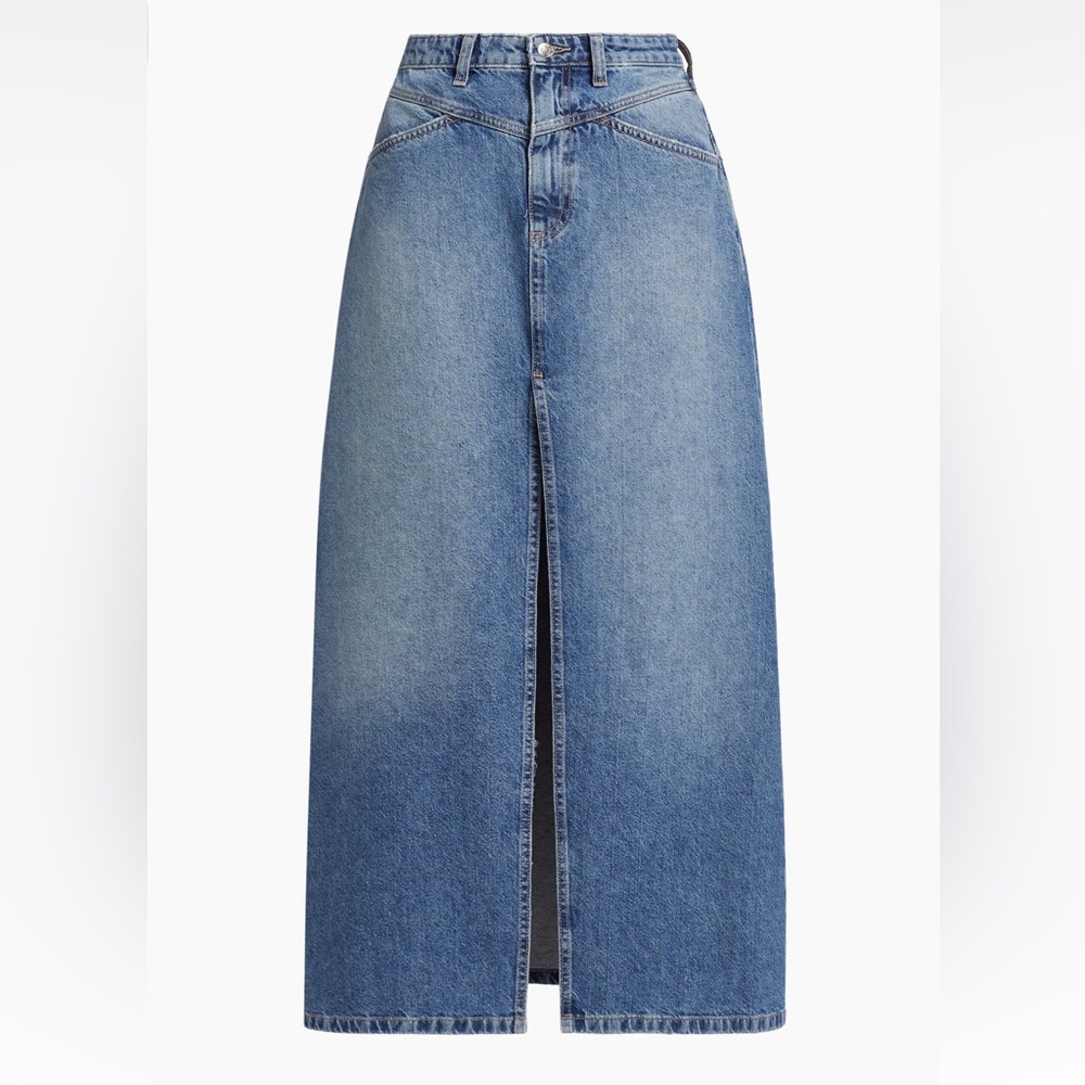 Free people Come as you are denim maxi skirt